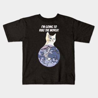Cat Rules the World Kids T-Shirt